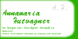 annamaria hutvagner business card