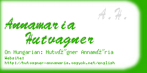 annamaria hutvagner business card